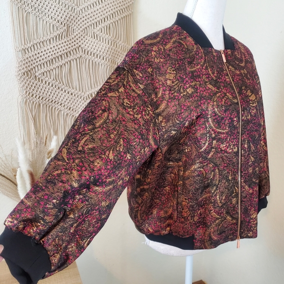LAFAYETTE 148 Silk blend Printed Evening Jacket! Size Large! - Picture 3 of 9